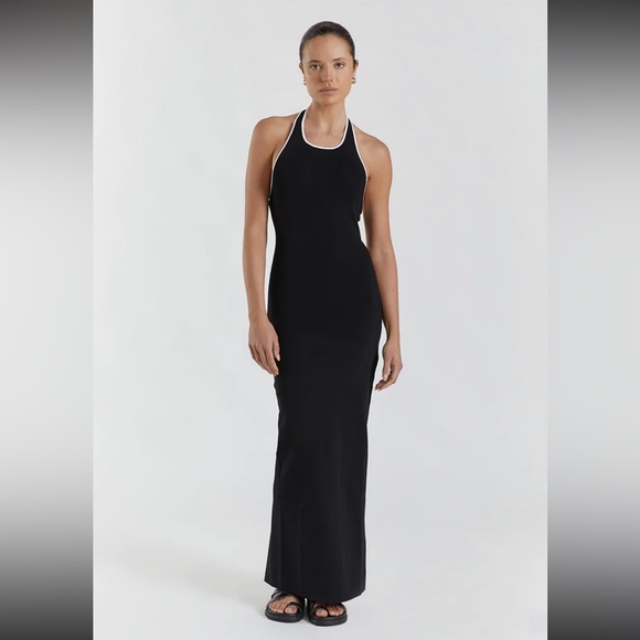 DISSH Dresses & Skirts - DISSH Karlie Black Halter Knit Dress
